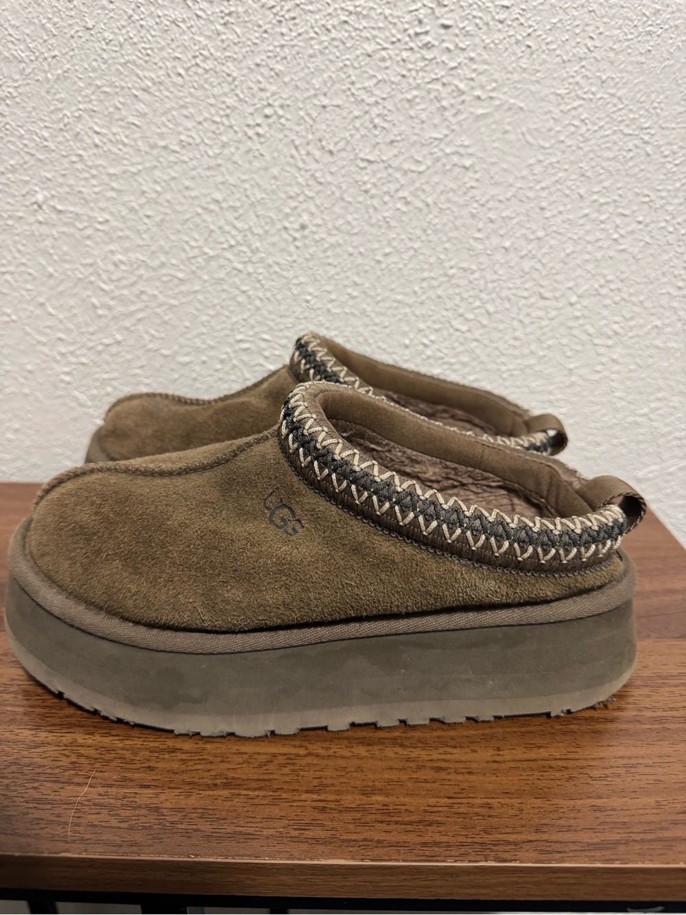UGG Brown Suede Slip-On Platform